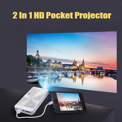2 In 1 HD Smart Pocket Projector - DreamTreeTech - High Quality Technology Products at Unbeatable Prices
