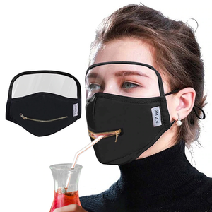 Adult Cotton Zipper Opening Design Outdoor Protective Face Mask With Eyes Shield - DreamTreeTech