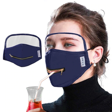 Load image into Gallery viewer, Adult Cotton Zipper Opening Design Outdoor Protective Face Mask With Eyes Shield - DreamTreeTech